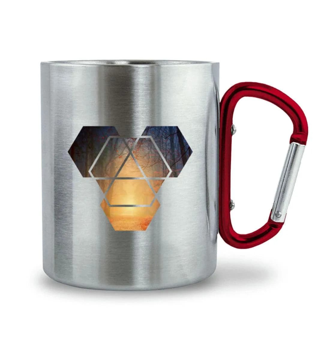 Hexagone - Edelstahltasse mit Karabinergriff