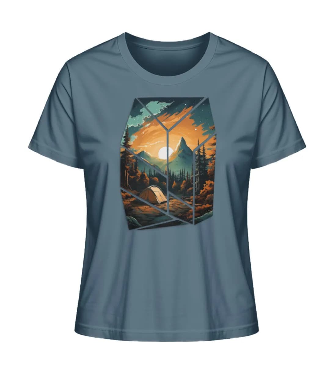 Camping in nature - Damen Premium Bio Shirt