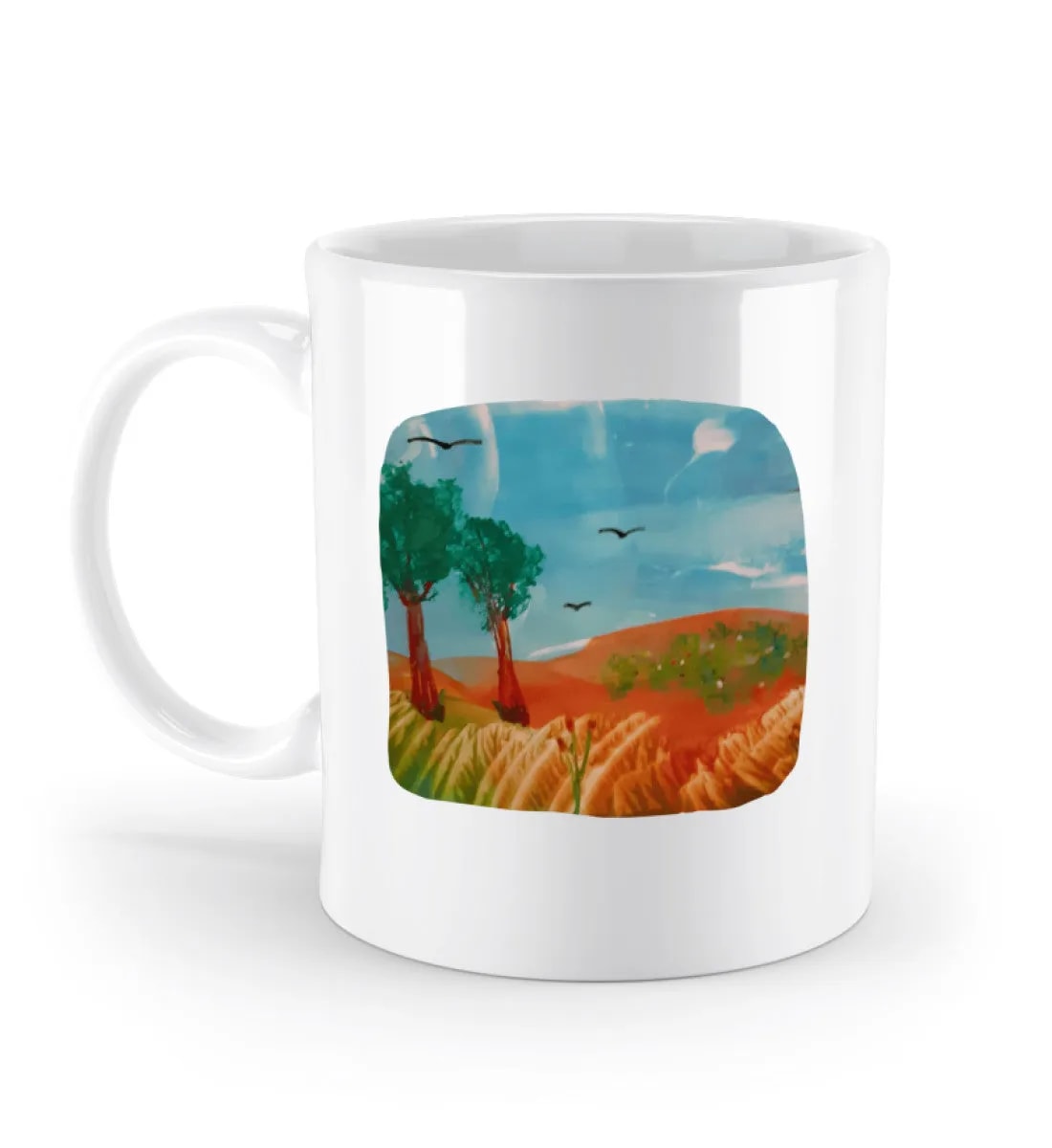 Kunst zum Anfassen friedliche Szene  - Tasse