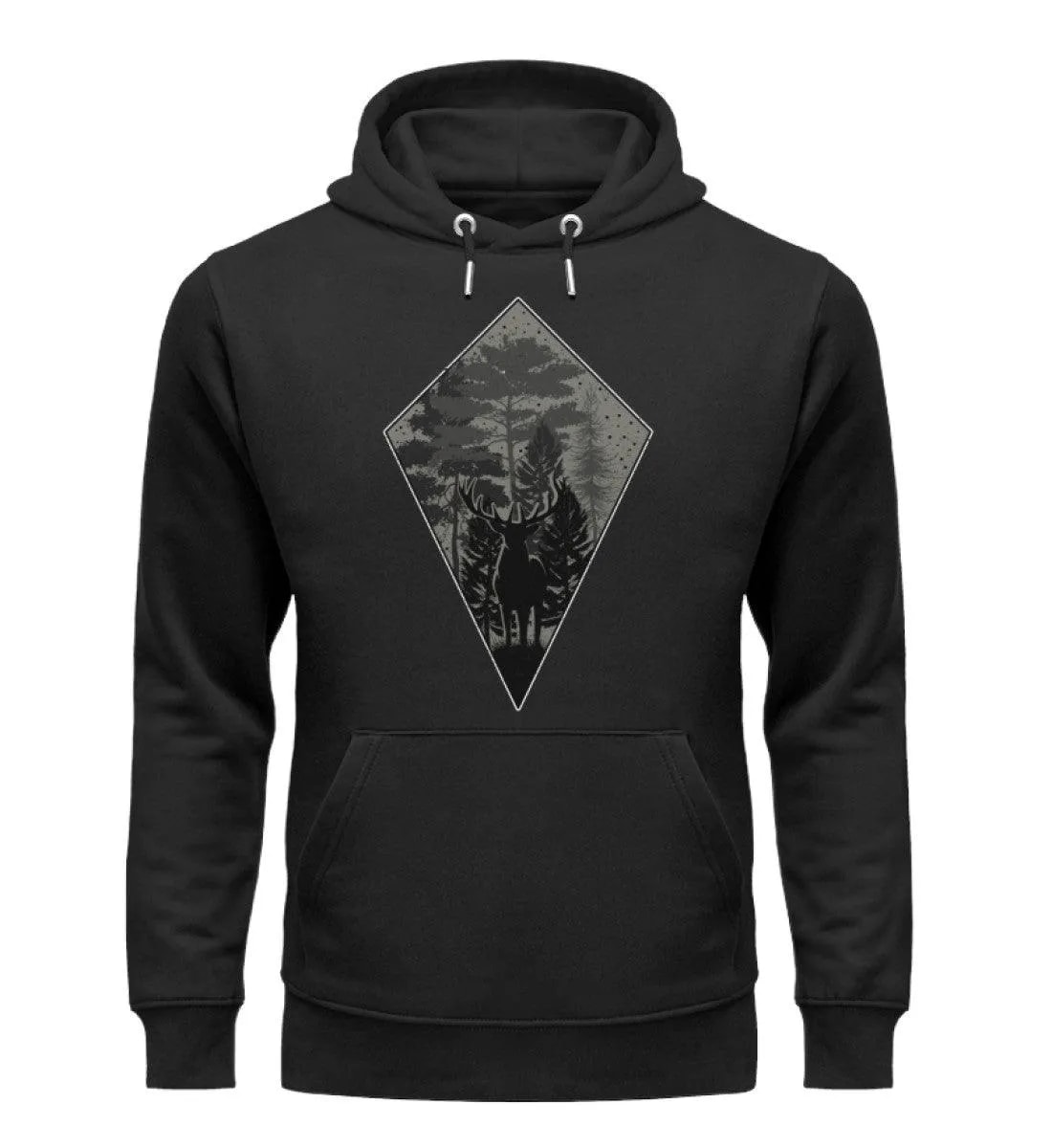 Hirsch Im Wald Drachenviereck - Unisex Premium Bio Hoodie