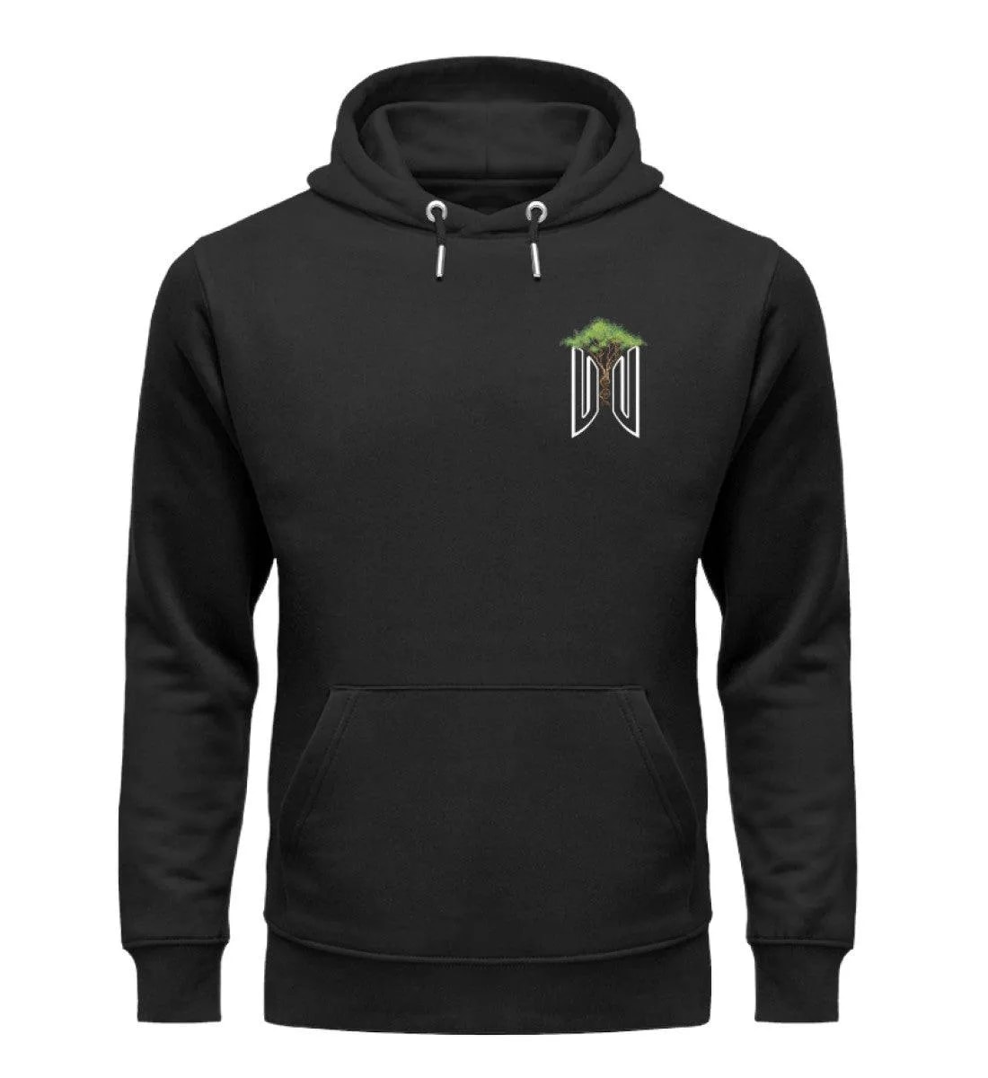 Tree DNA Moon With Man Front- & Backprint - Unisex Premium Bio Hoodie