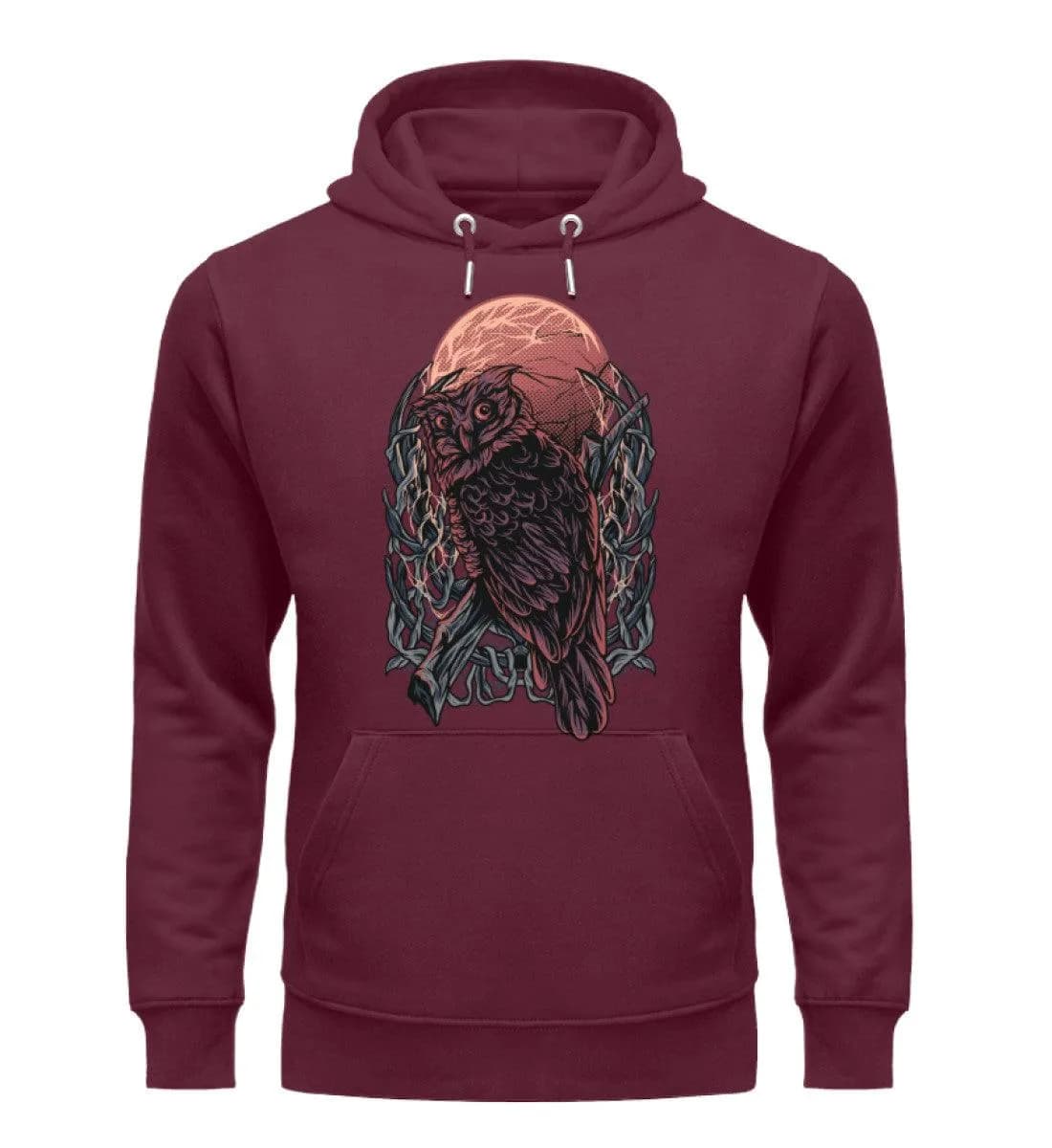 Eule Blutmond - Unisex Premium Bio Hoodie