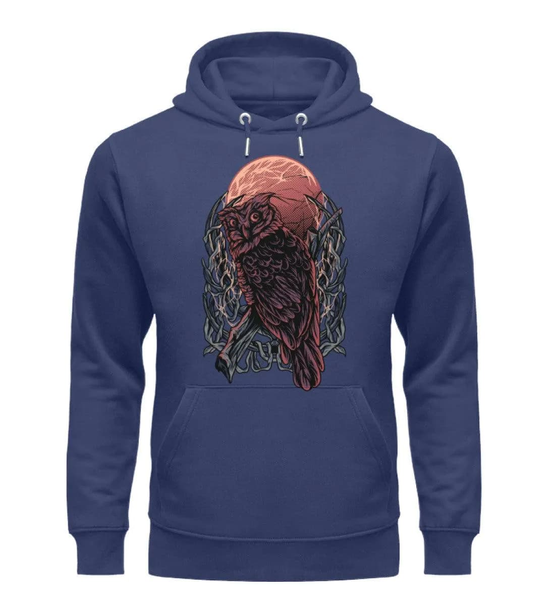 Eule Blutmond - Unisex Premium Bio Hoodie