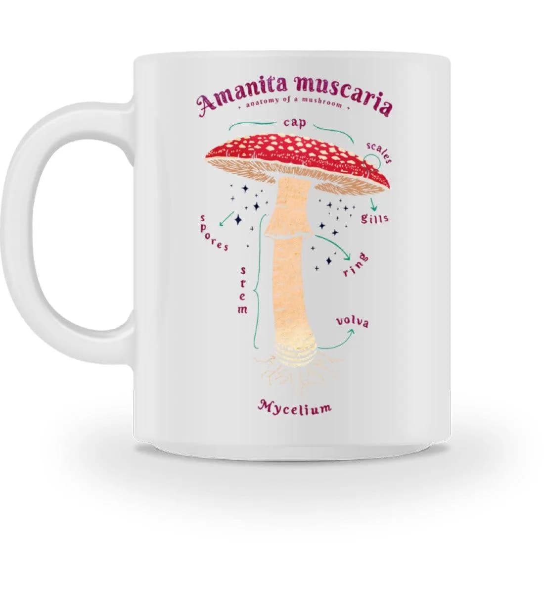 Anatomie Fliegenpilz - Tasse
