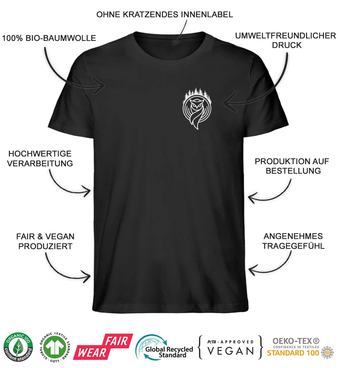 Retrohirsch - Herren Premium Bio Shirt