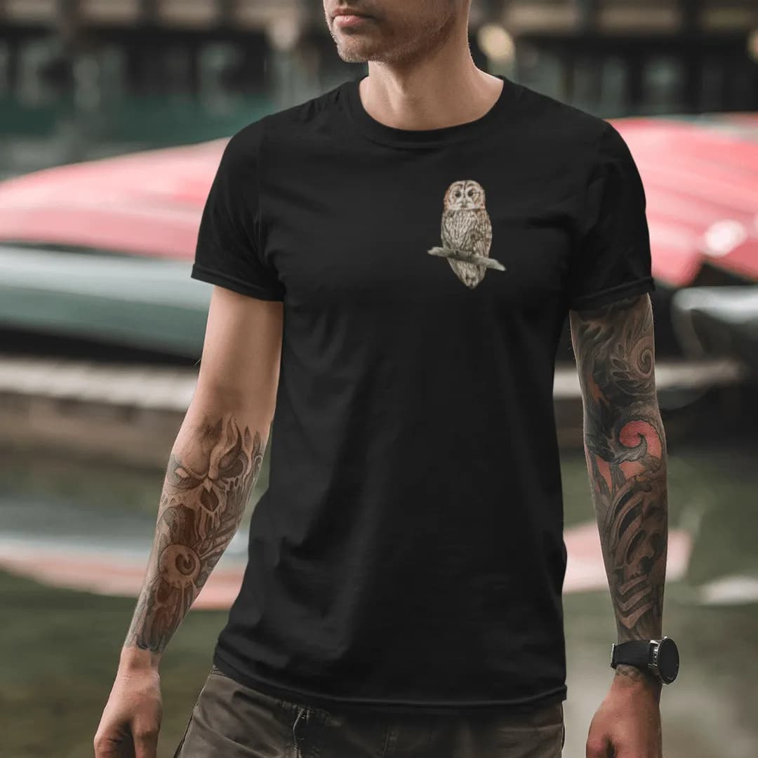 Owl Watercolor - Herren Premium Bio Shirt