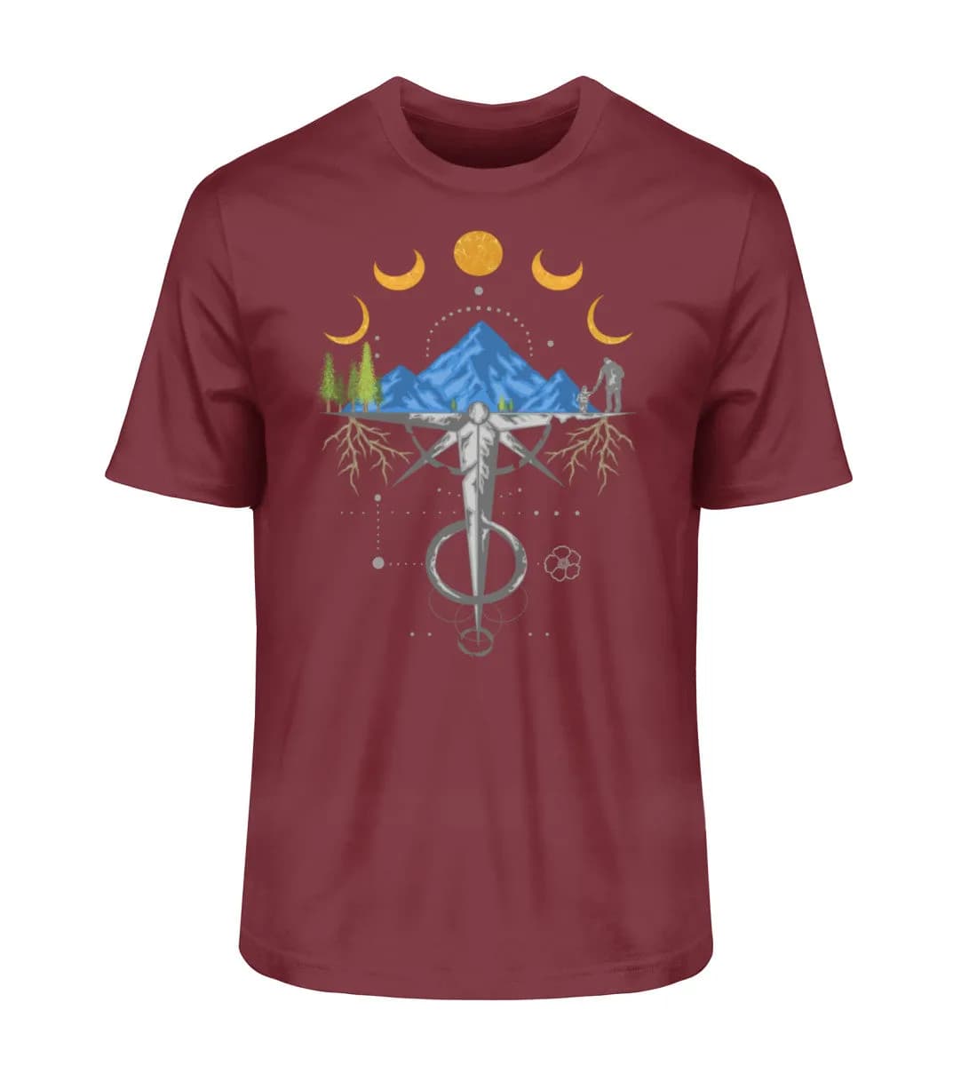 Harmonie der Berge - Herren Premium Bio Shirt