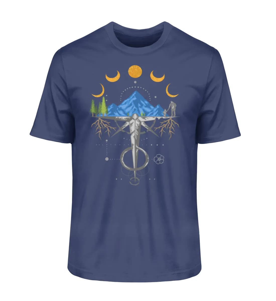 Harmonie der Berge - Herren Premium Bio Shirt