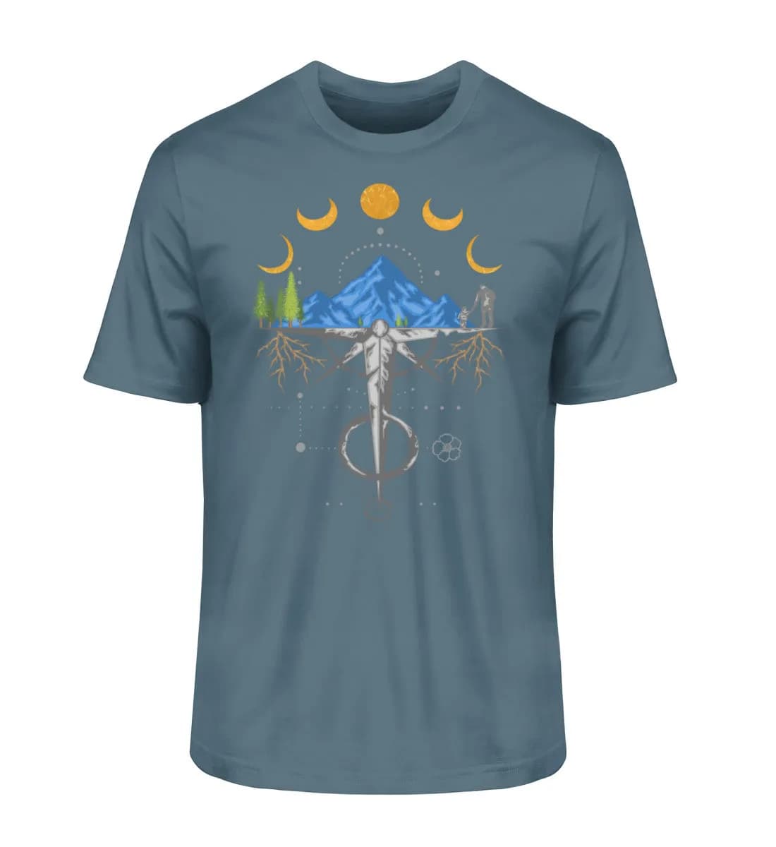 Harmonie der Berge - Herren Premium Bio Shirt