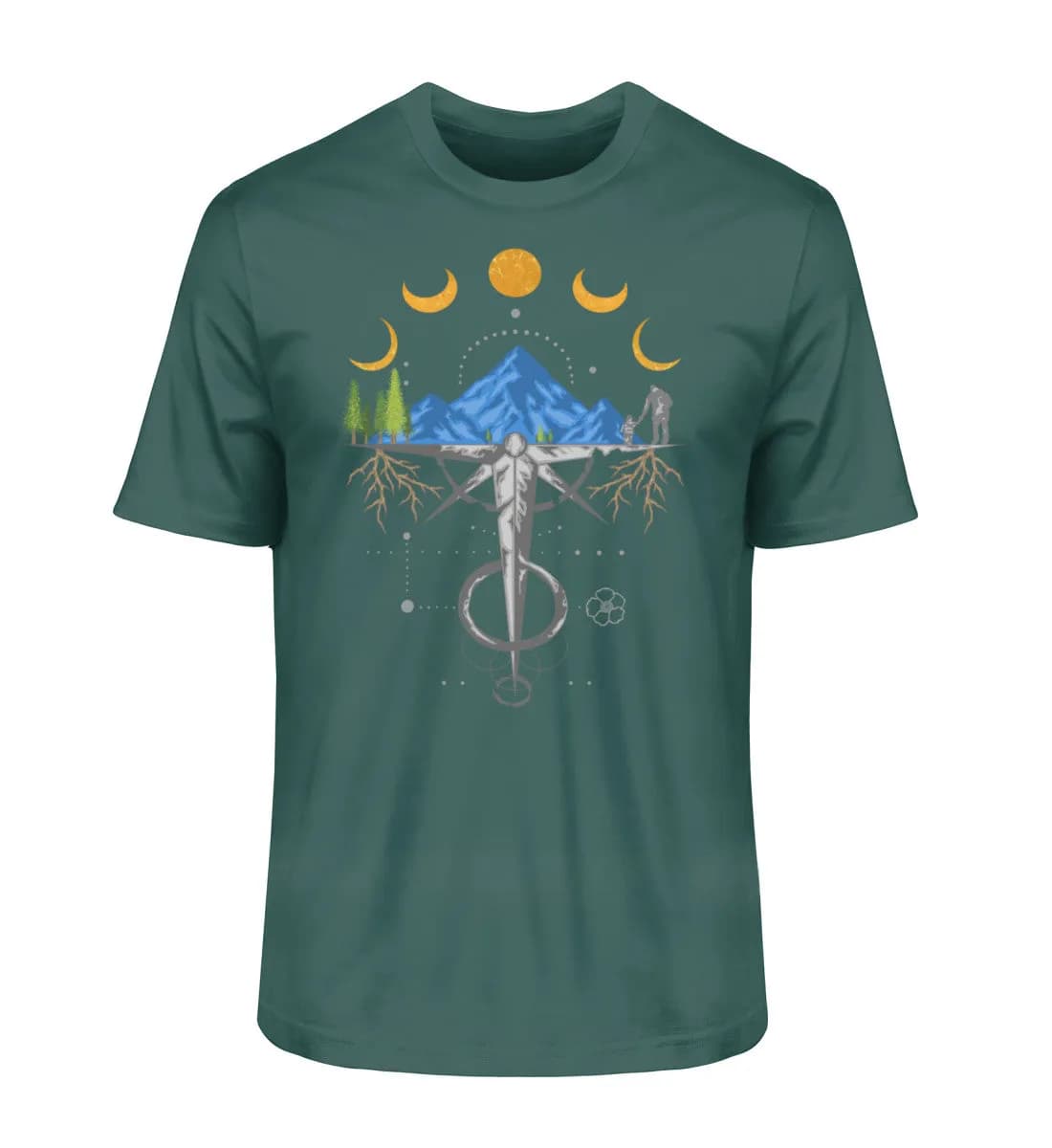 Harmonie der Berge - Herren Premium Bio Shirt