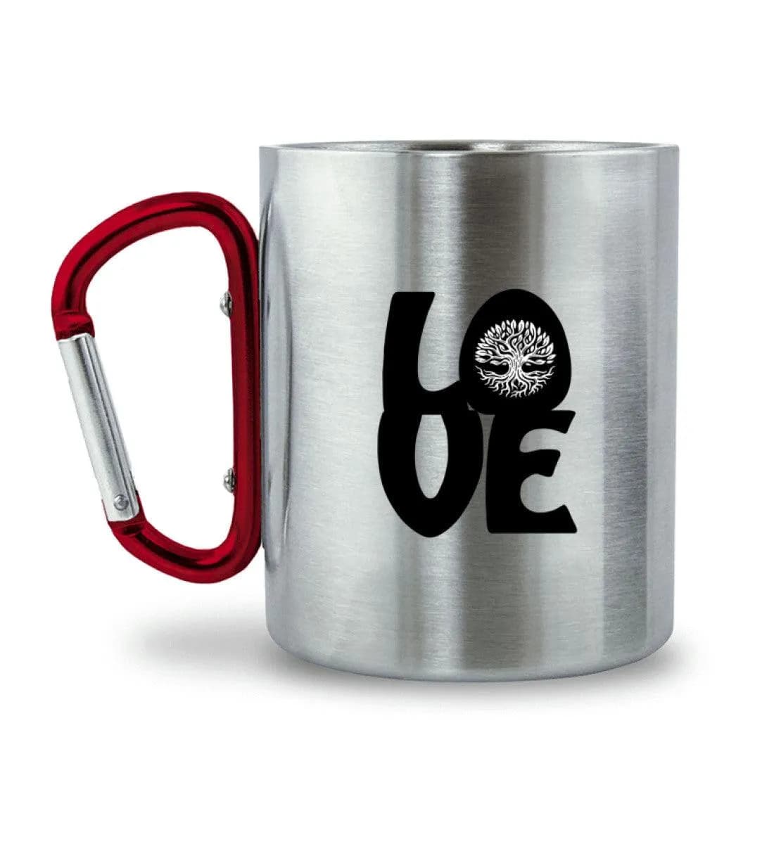 Love Tree - Edelstahltasse mit Karabinergriff