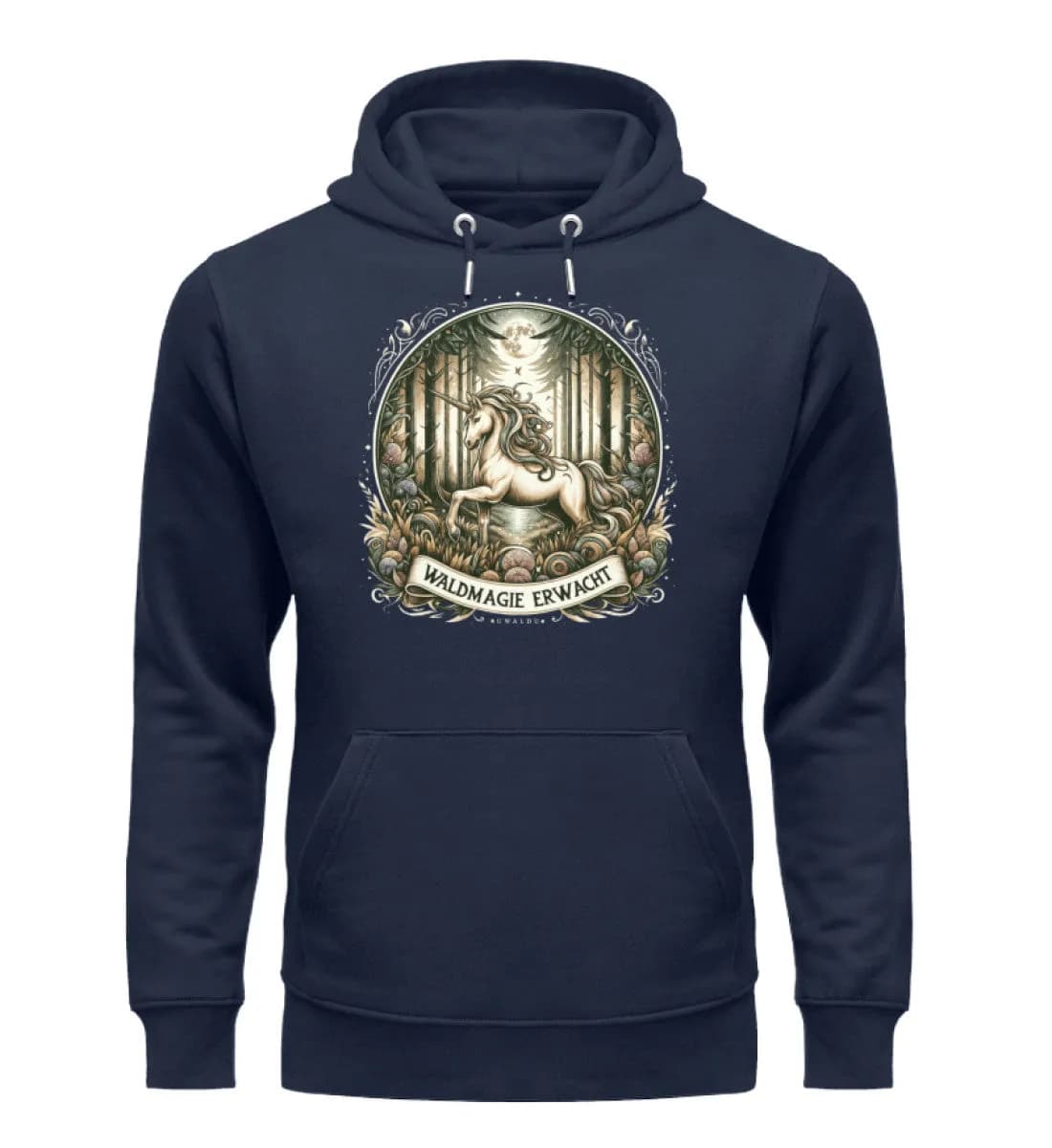 Einhorn Waldmagie erwacht - Unisex Premium Bio Hoodie