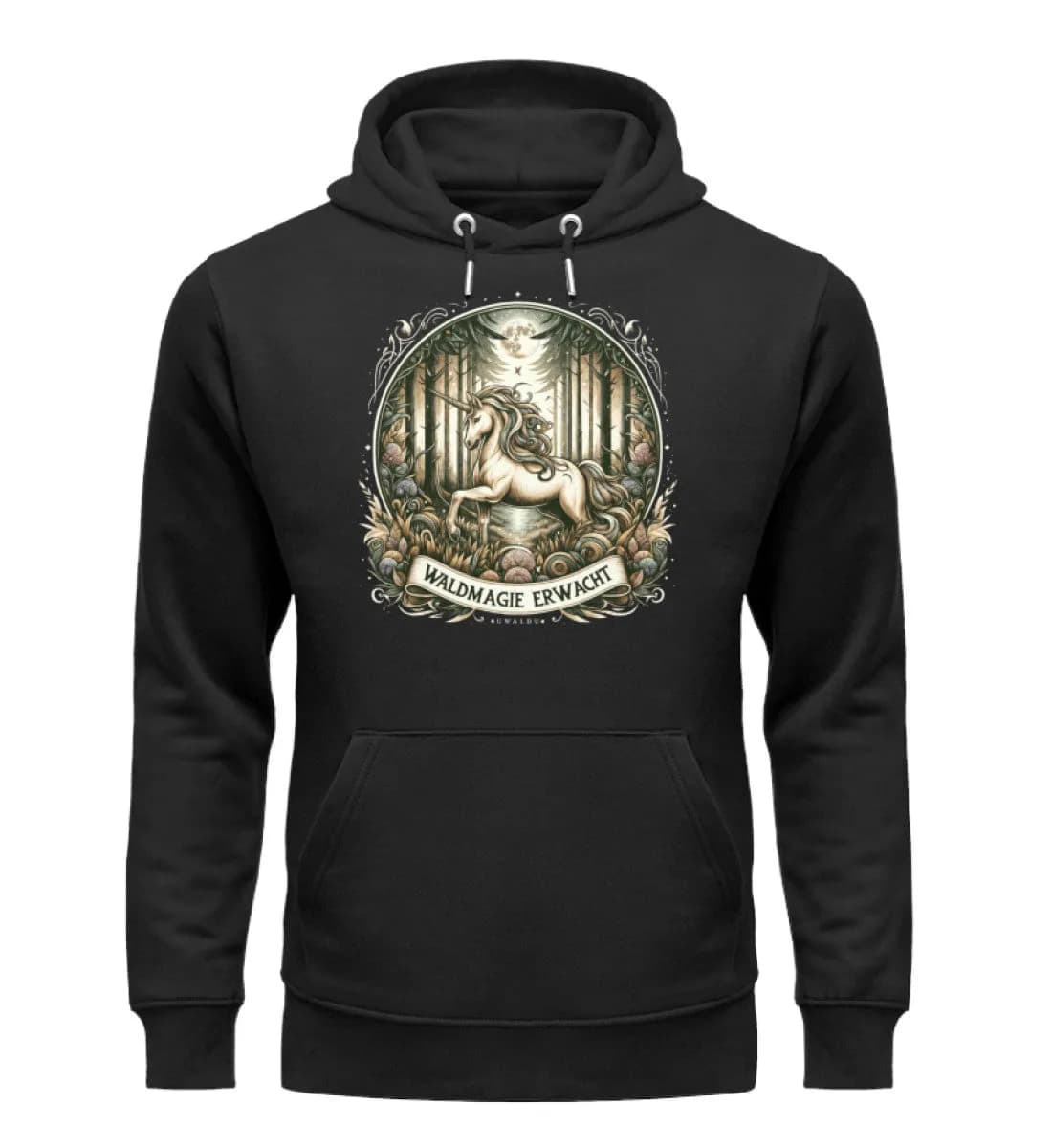 Einhorn Waldmagie erwacht - Unisex Premium Bio Hoodie