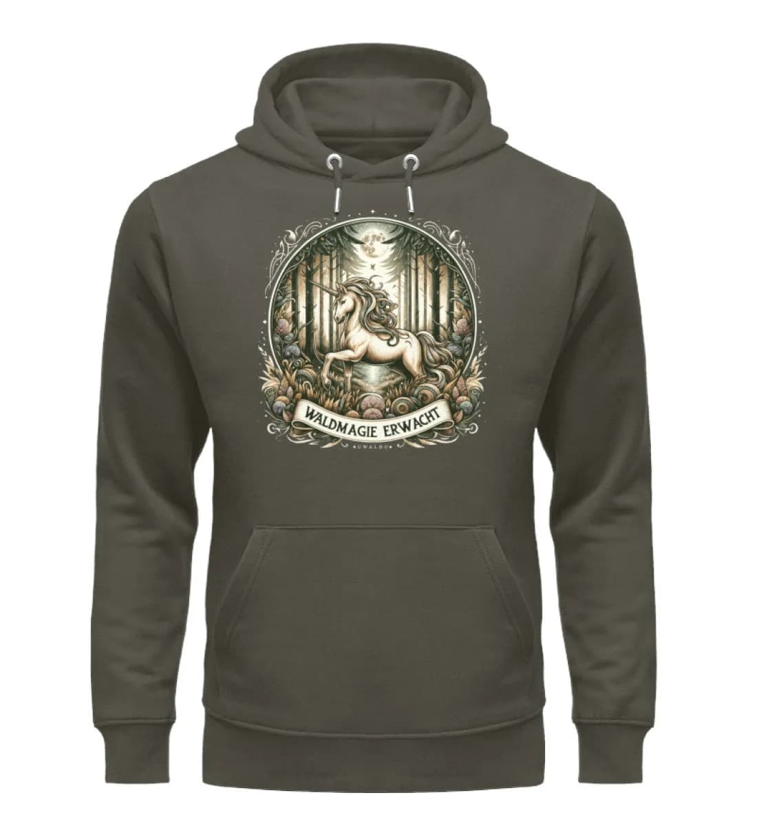 Einhorn Waldmagie erwacht - Unisex Premium Bio Hoodie