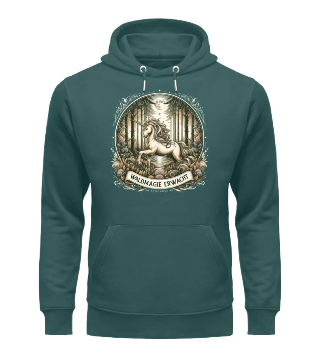 Einhorn Waldmagie erwacht - Unisex Premium Bio Hoodie