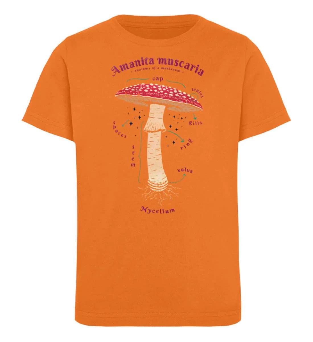Anatomie Fliegenpilz - Kinder Bio T-Shirt