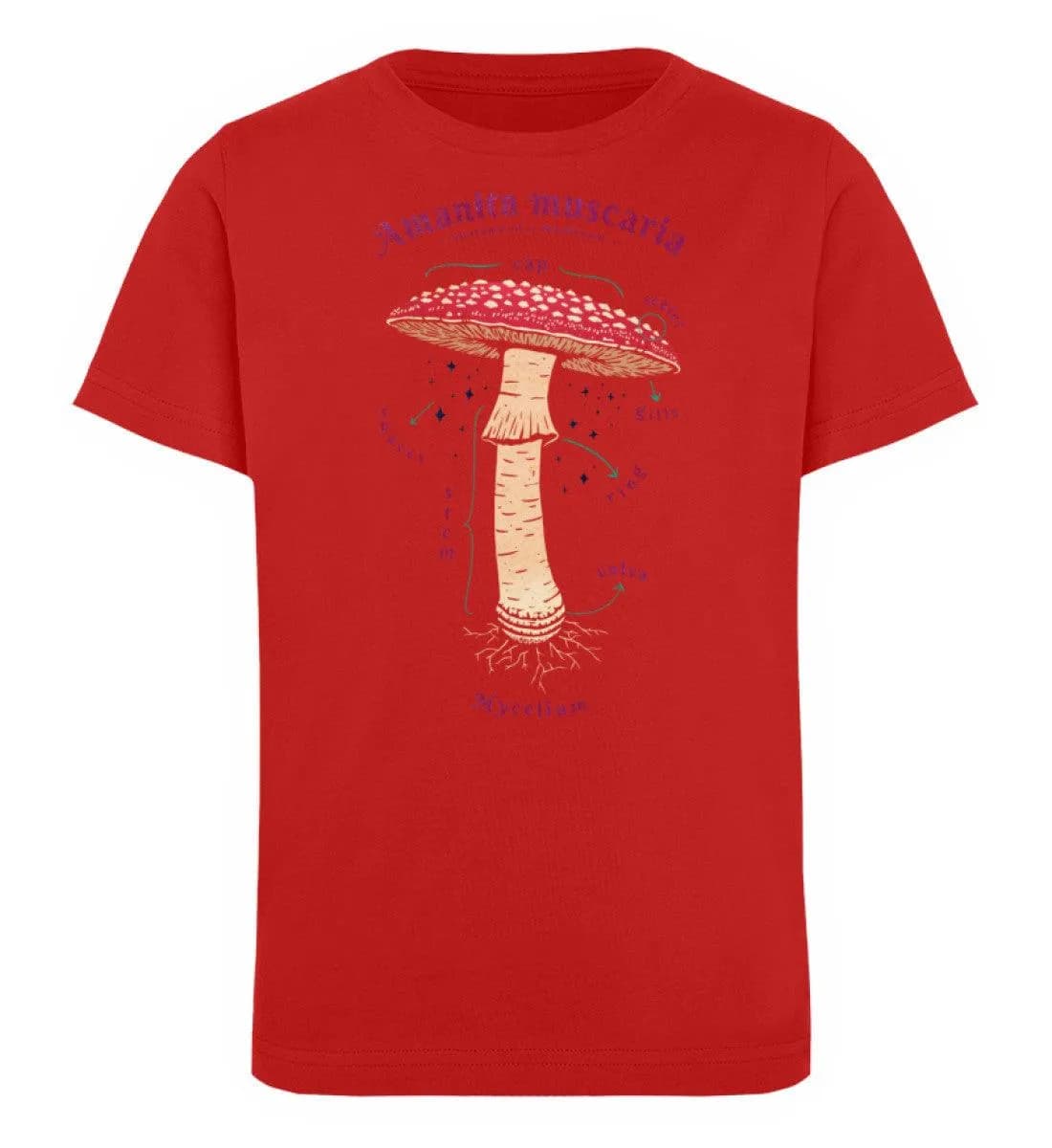 Anatomie Fliegenpilz - Kinder Bio T-Shirt