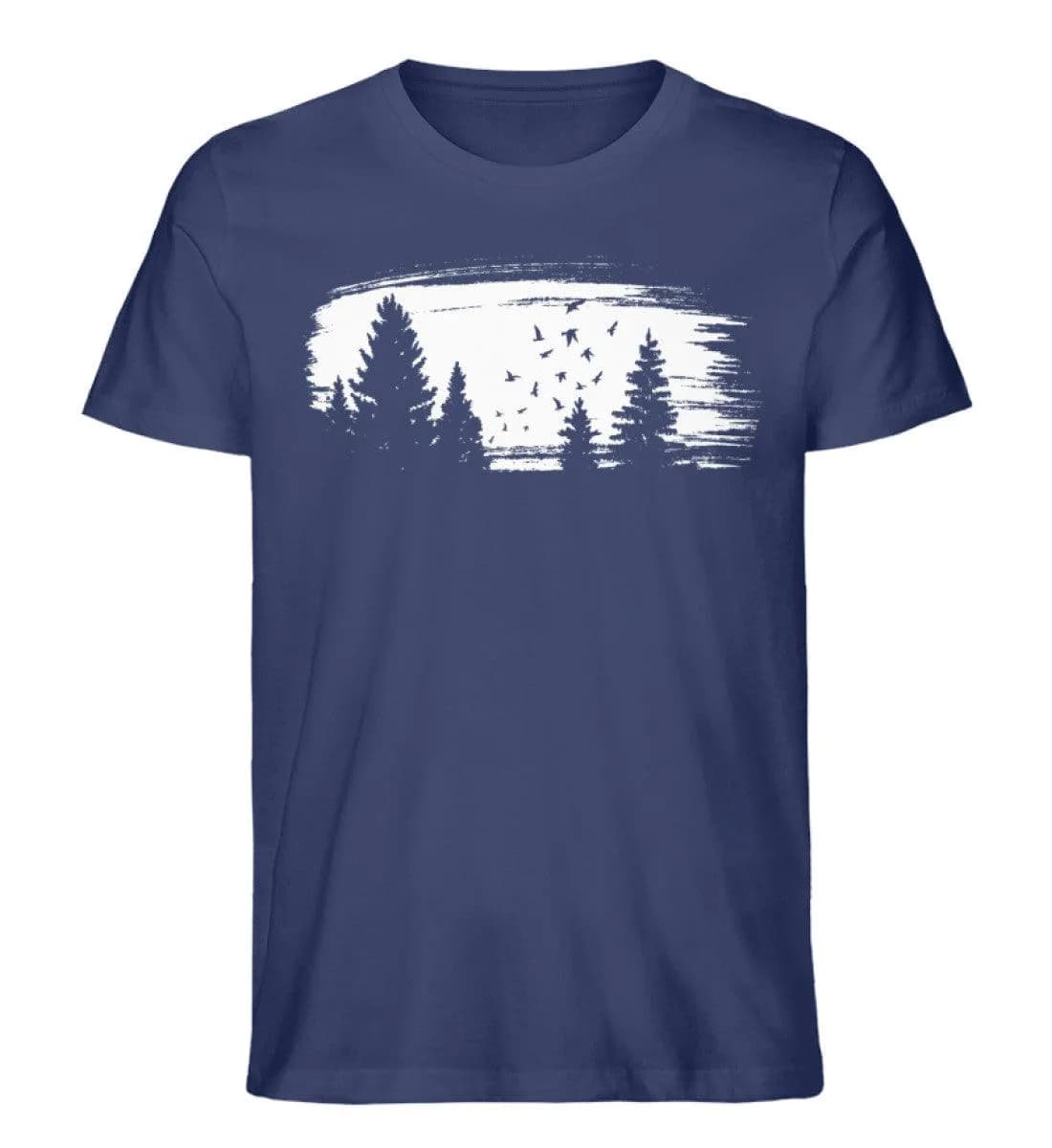 Wald mit Vögeln - Herren Premium Bio Shirt