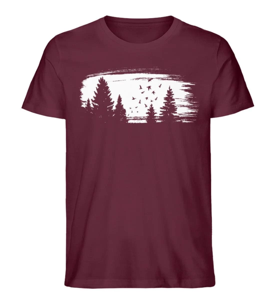 Wald mit Vögeln - Herren Premium Bio Shirt