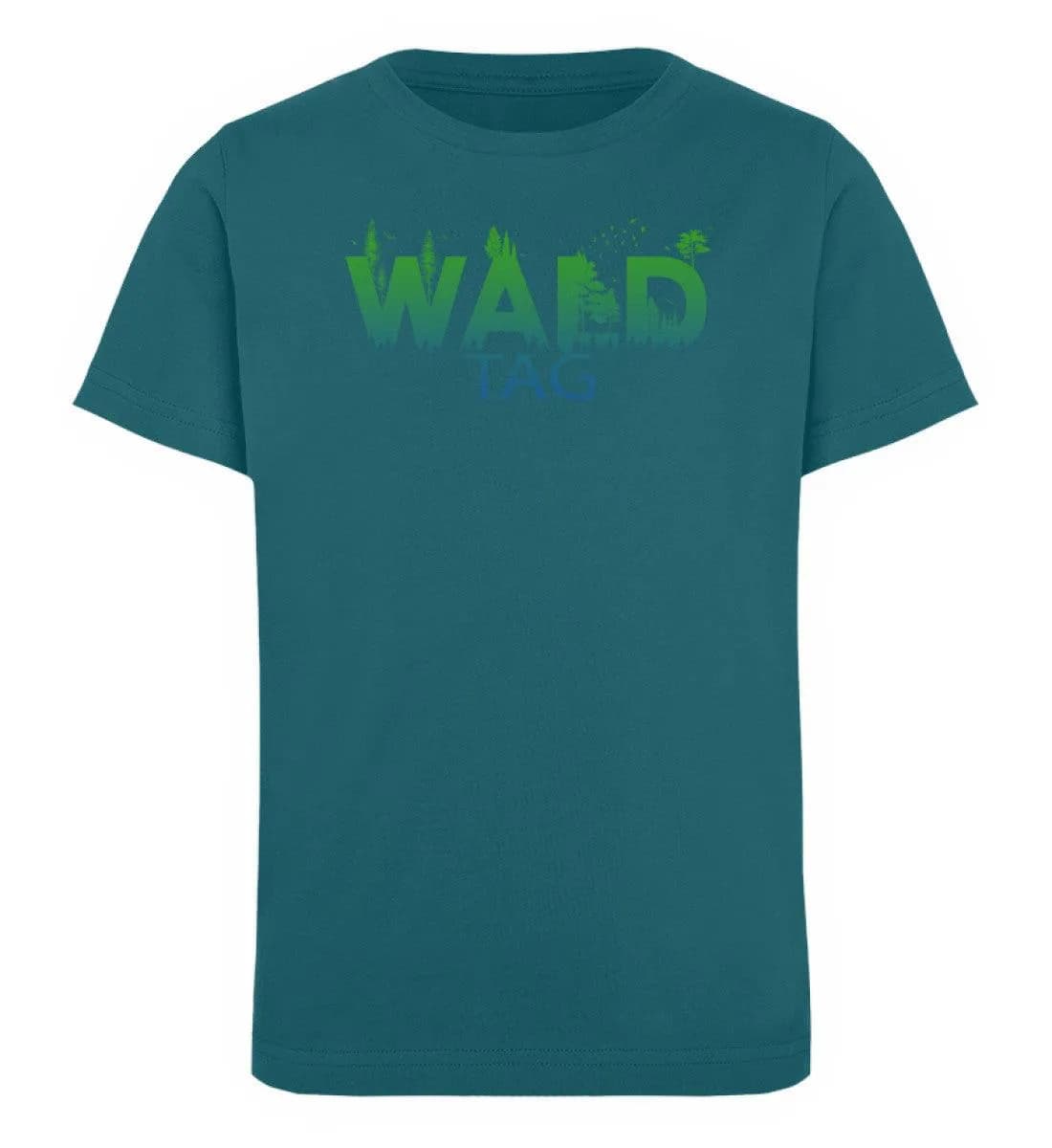 Wald Tag grün/blau - Kinder Bio T-Shirt