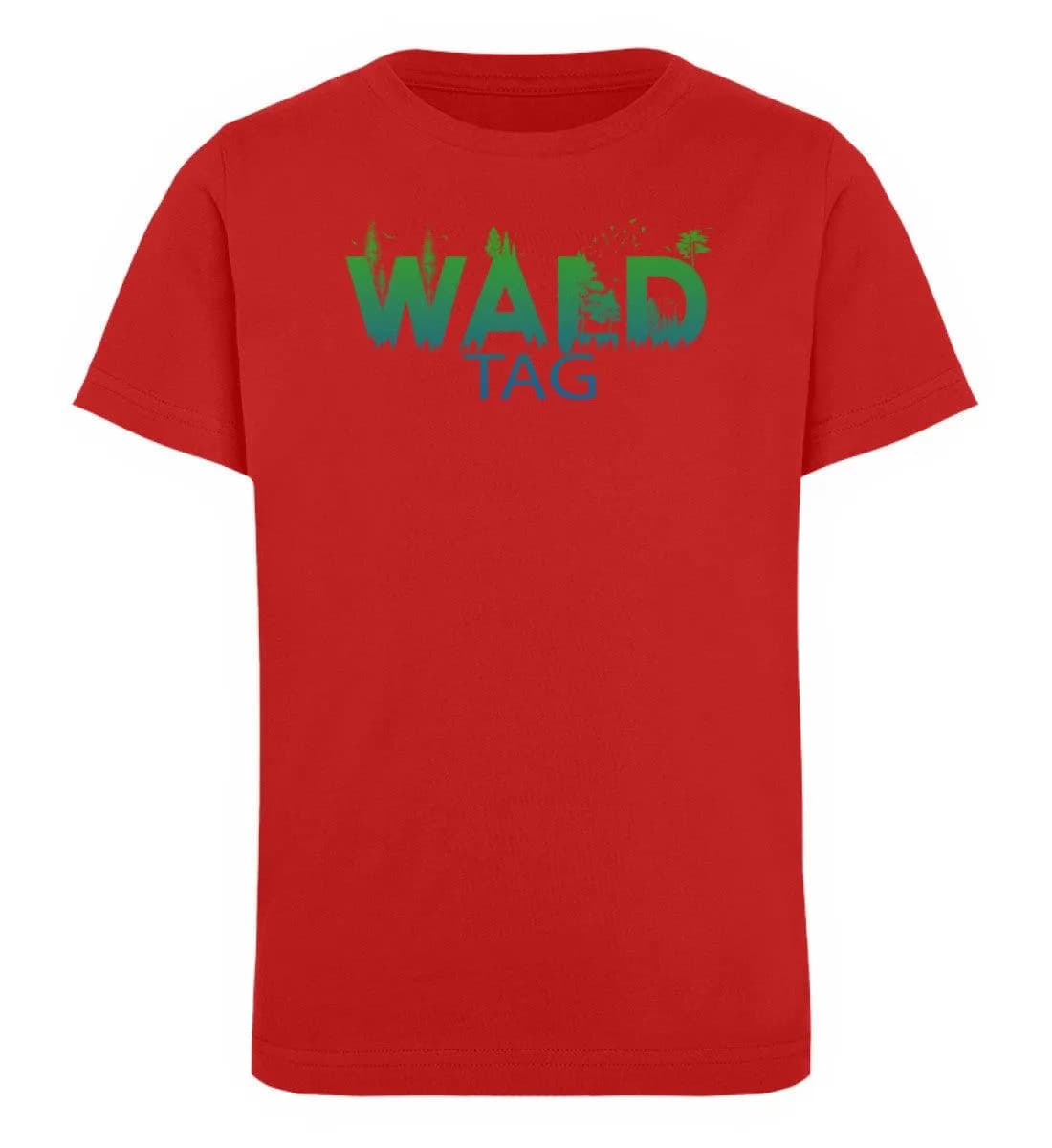 Wald Tag grün/blau - Kinder Bio T-Shirt