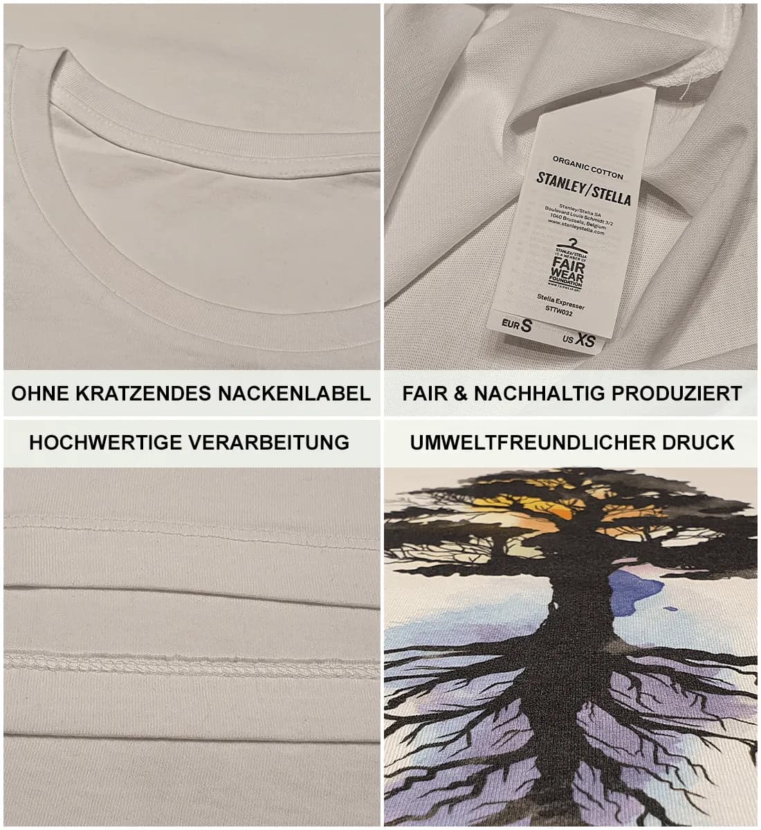 Eule Blutmond - Damen Premium Bio Shirt