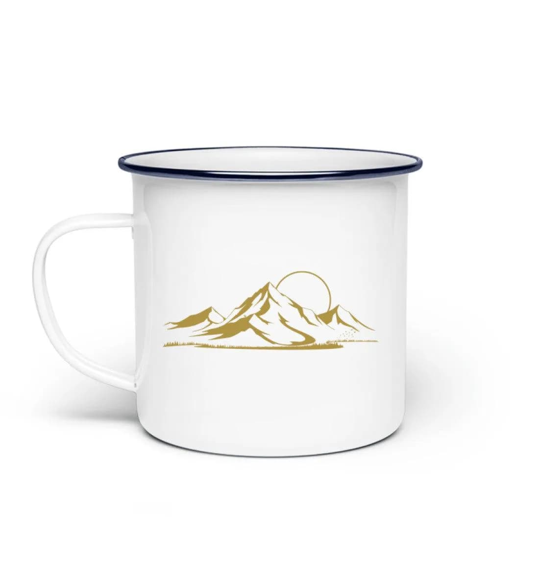 Berglandschaft gold - Emaille Tasse