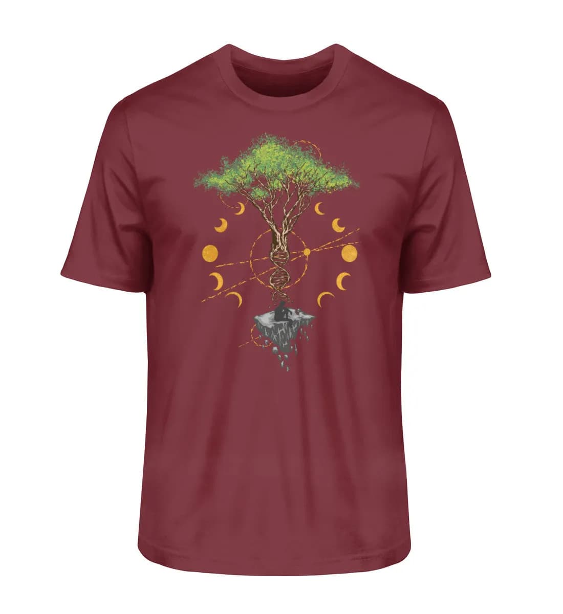 Tree DNA Moon with Man Frontprint - Herren Premium Bio Shirt
