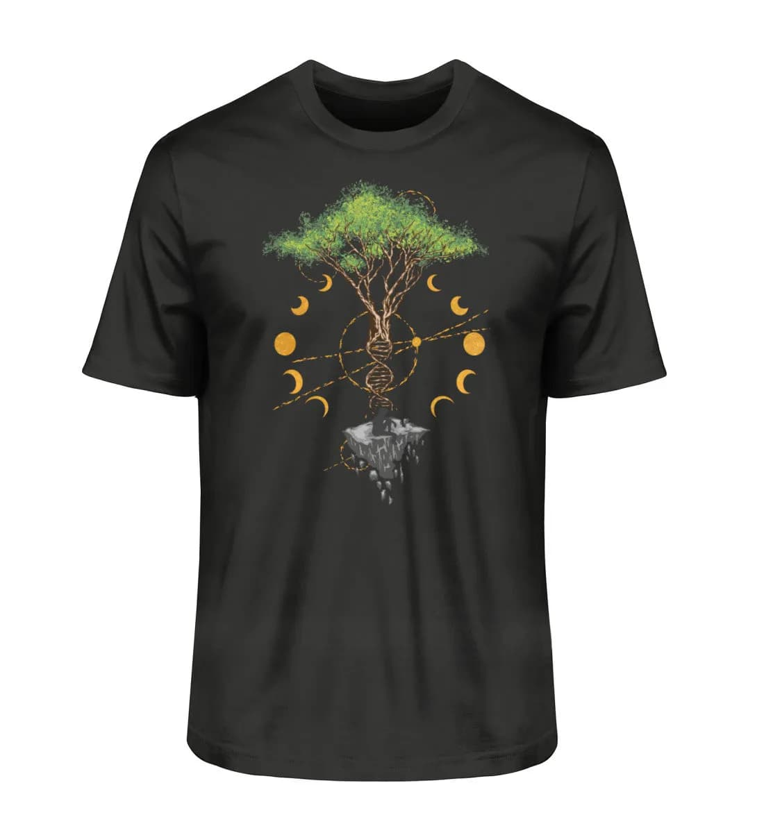 Tree DNA Moon with Man Frontprint - Herren Premium Bio Shirt