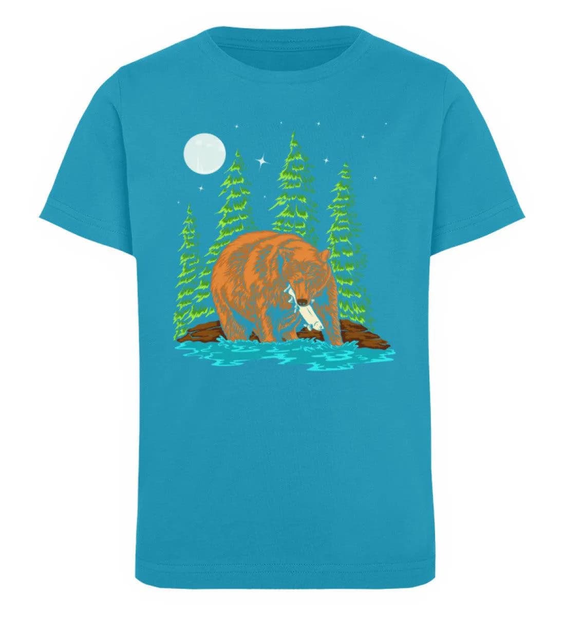 Bär fängt Fisch - Kinder Bio T-Shirt