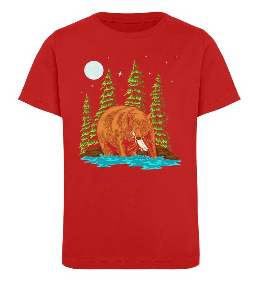 Bär fängt Fisch - Kinder Bio T-Shirt