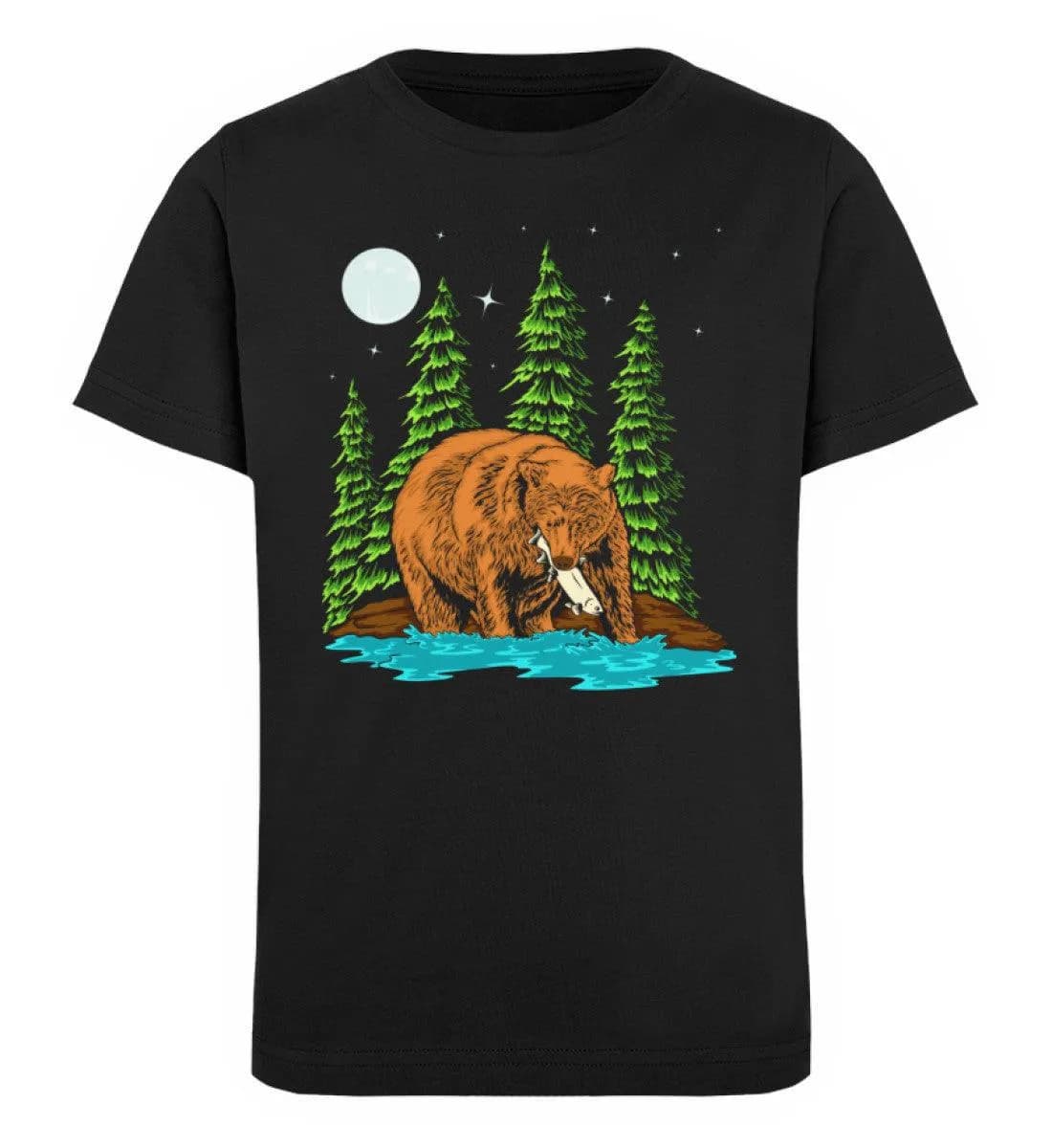 Bär fängt Fisch - Kinder Bio T-Shirt
