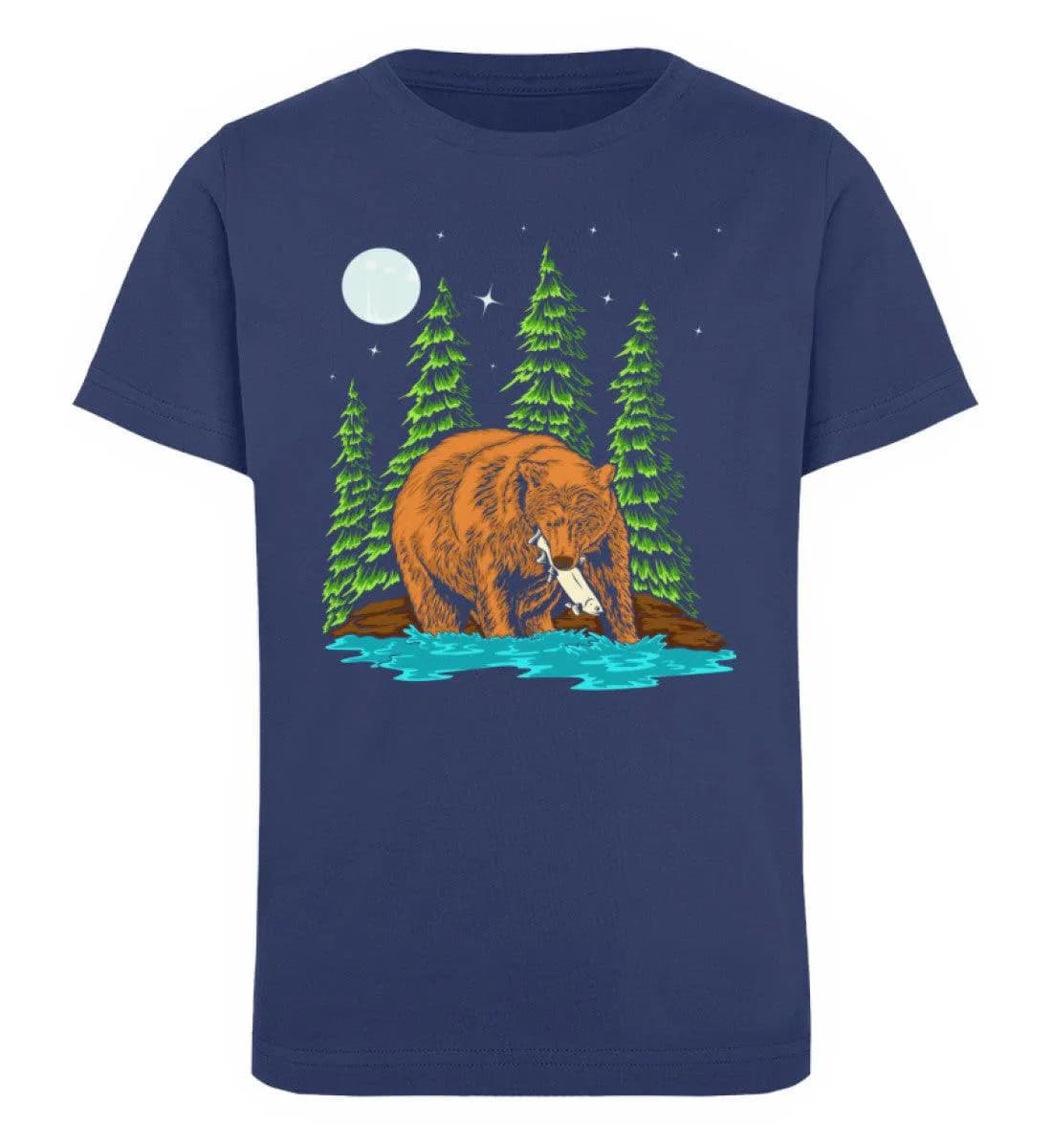 Bär fängt Fisch - Kinder Bio T-Shirt