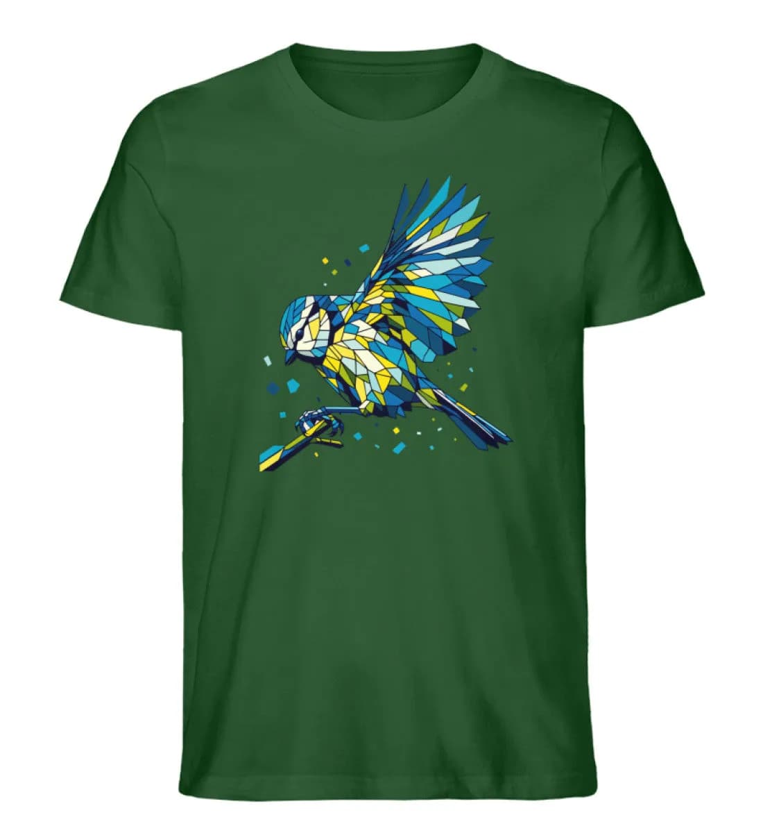 Blaumeise Polygon bunt - Herren Premium Bio Shirt