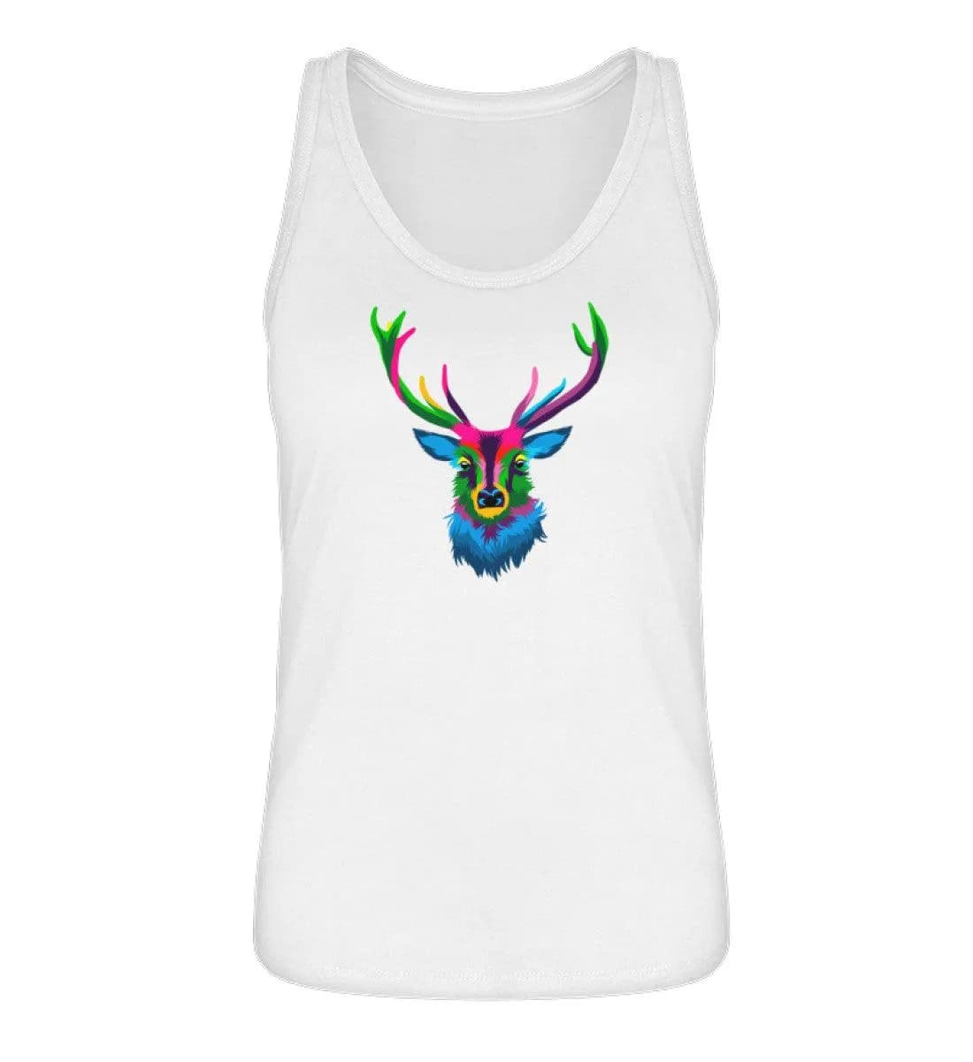 Hirsch Kopf bunt - Damen Premium Bio Tanktop