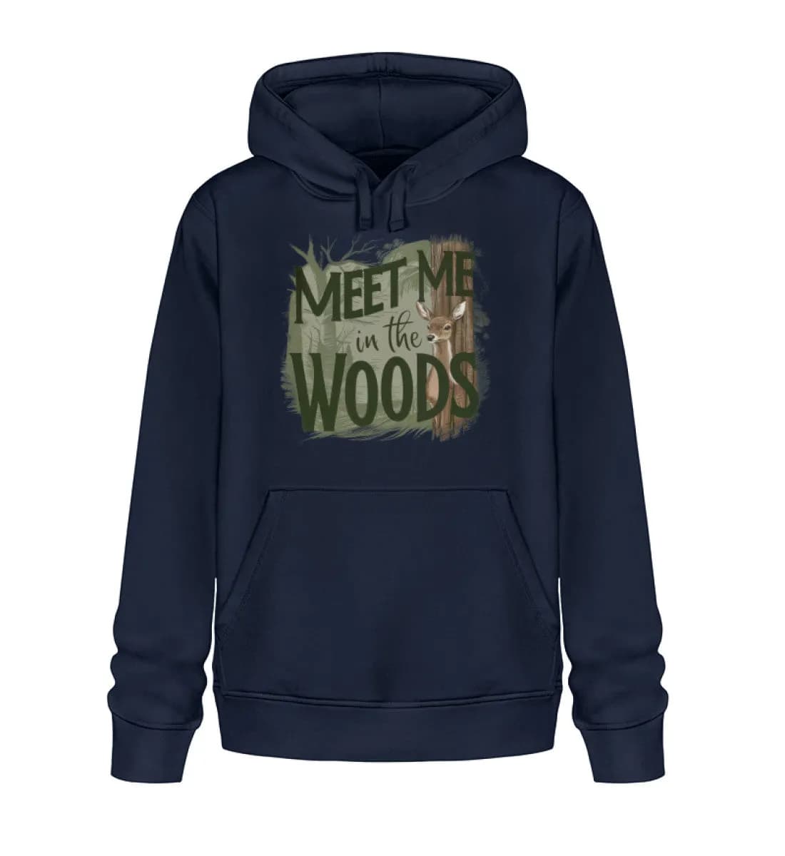 Meet me in the woods deer - Unisex Basic Bio Hoodie