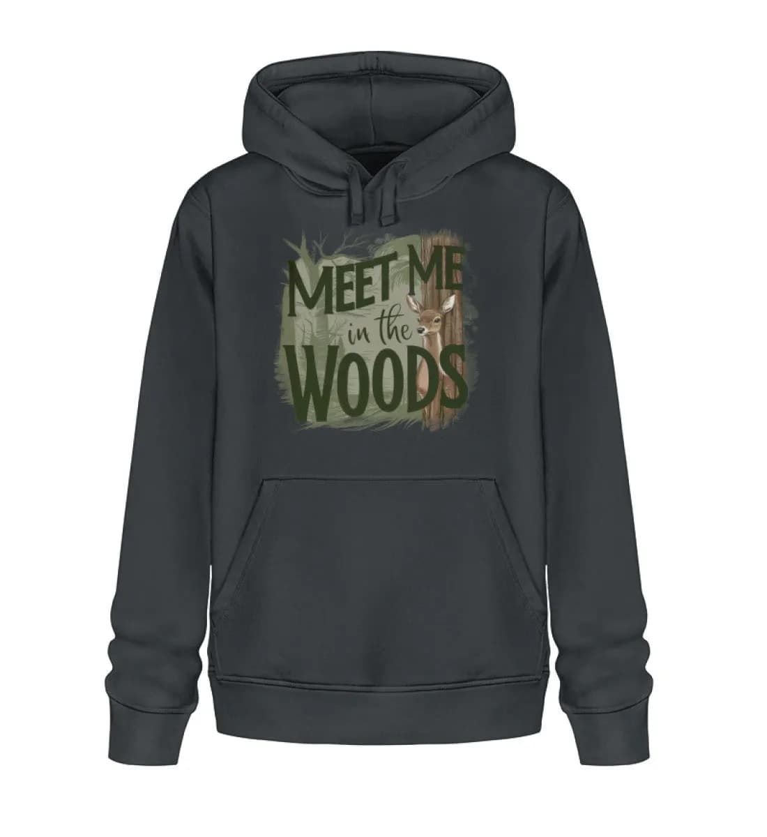 Meet me in the woods deer - Unisex Basic Bio Hoodie