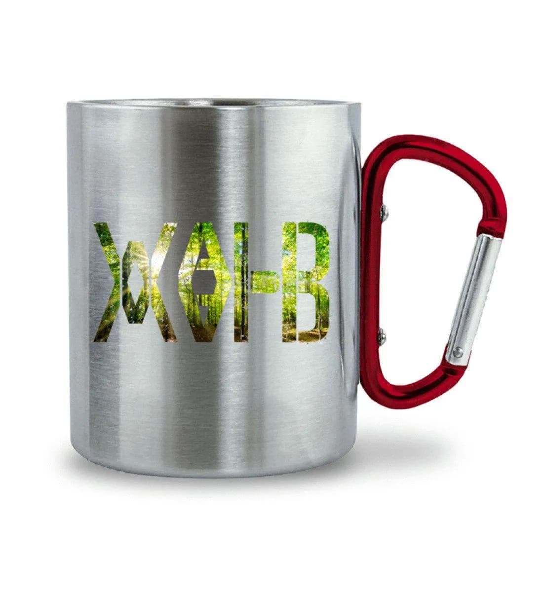 Wald Wald - Edelstahltasse mit Karabinergriff