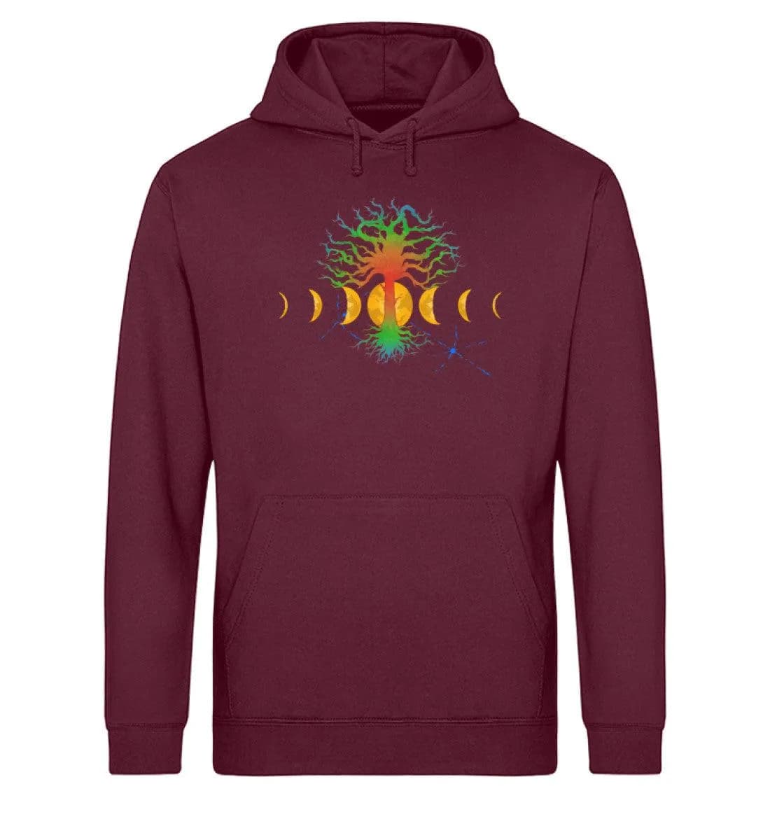 Hot Tree with moonphases - Unisex Basic Bio Hoodie