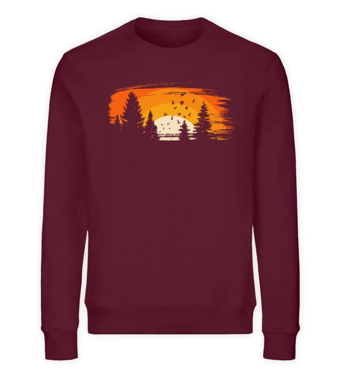 Wald mit Vögeln - Unisex Bio Sweatshirt