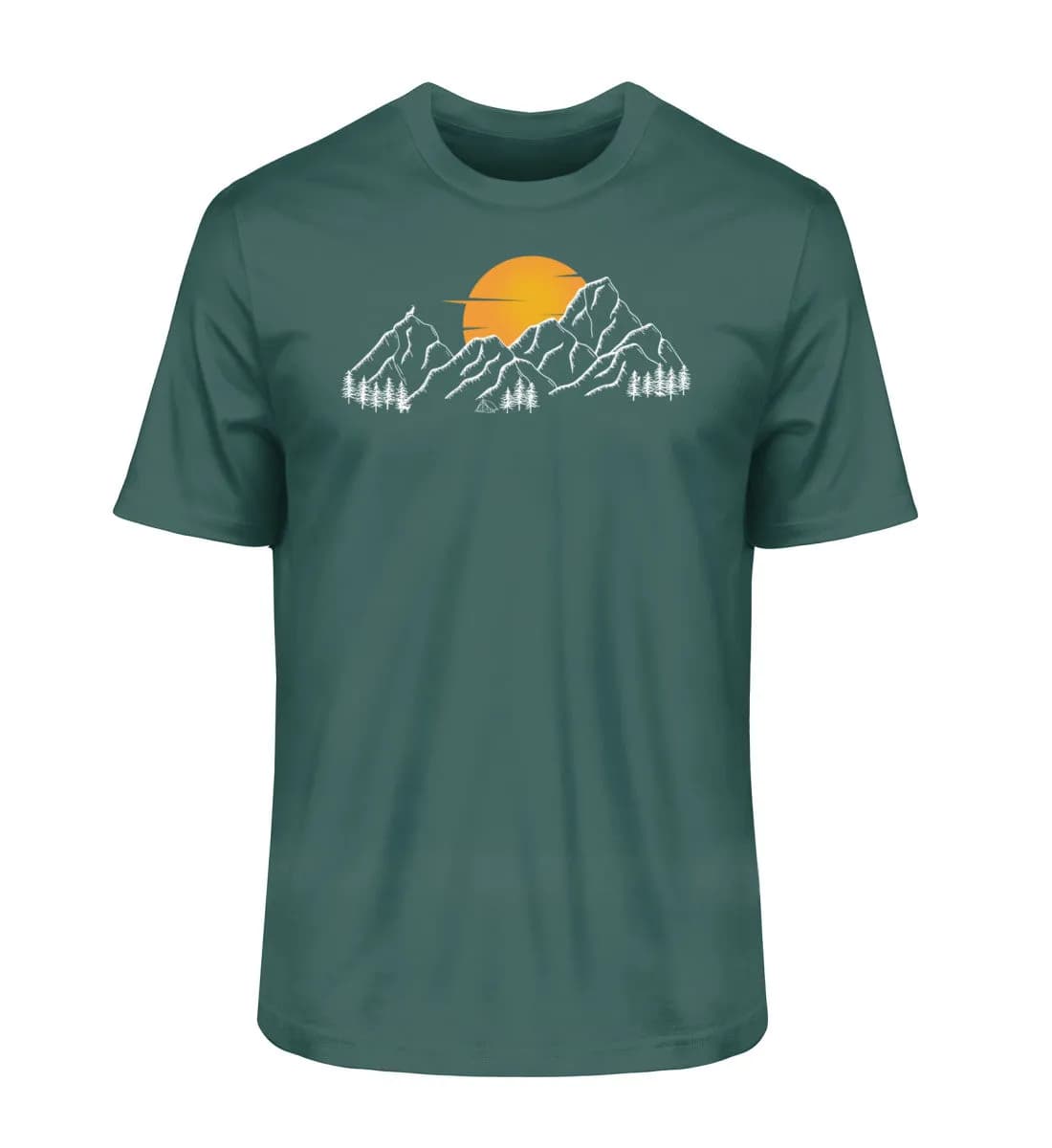 Sonnenuntergang Berge - Herren Premium Bio Shirt