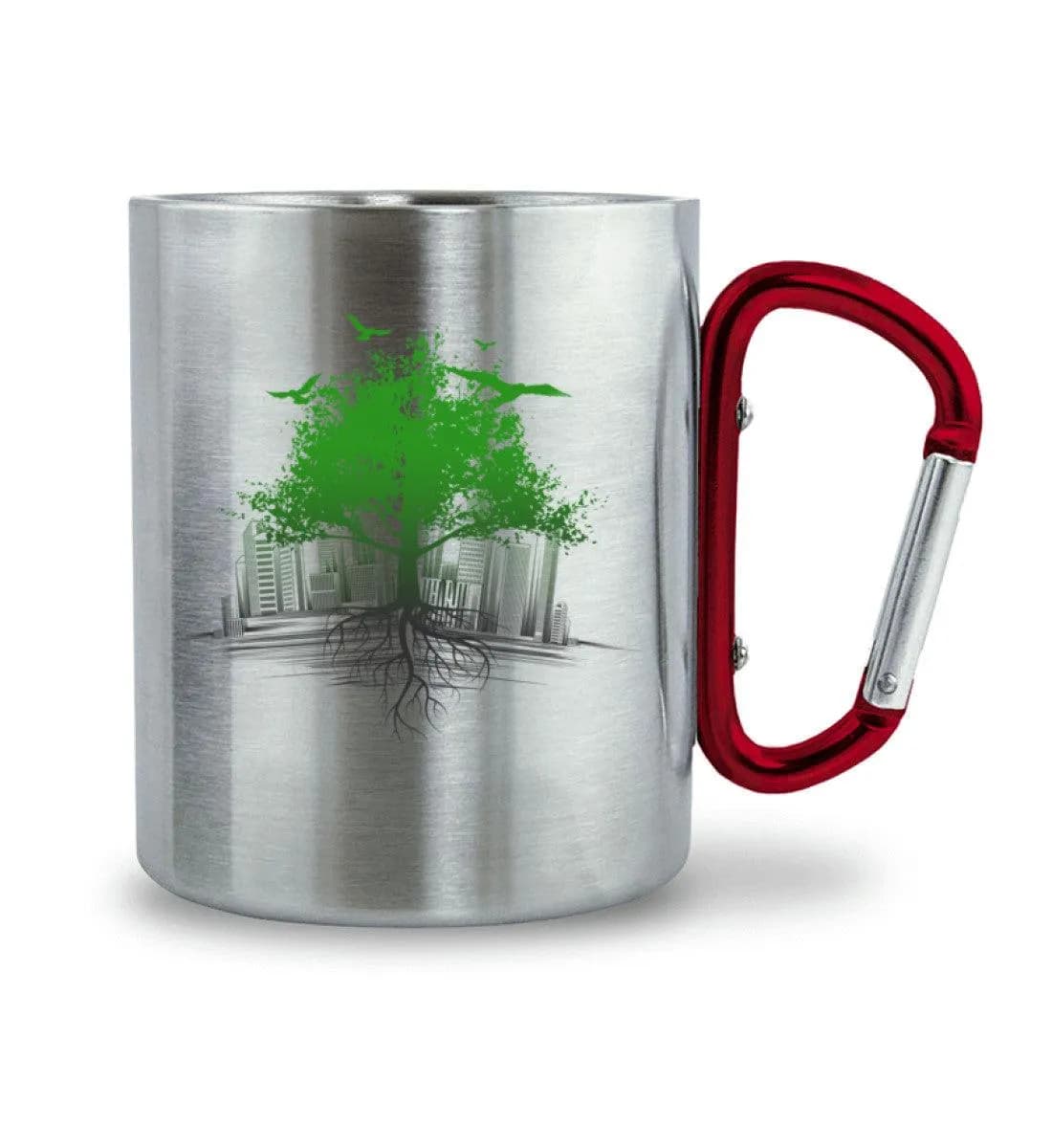 We need more trees - Edelstahltasse mit Karabinergriff