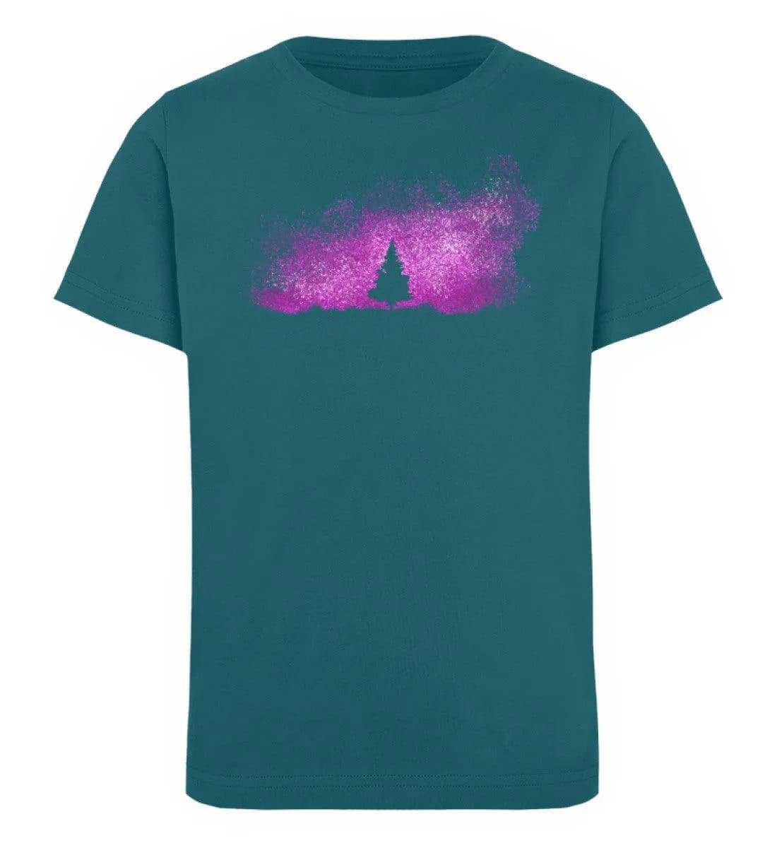 Baum im Sternenhimmel pink - Kinder Bio T-Shirt