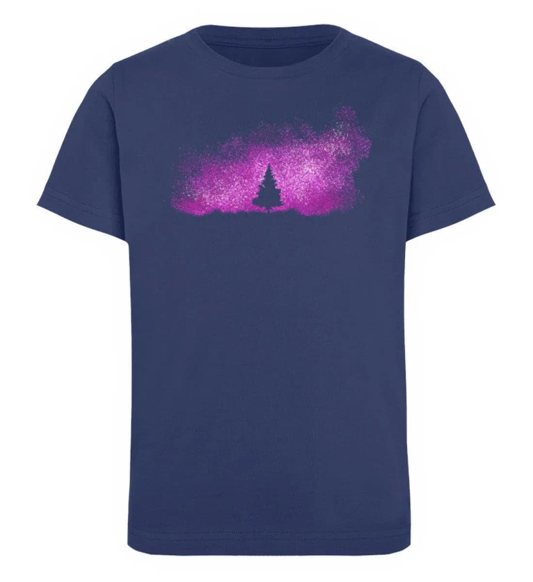 Baum im Sternenhimmel pink - Kinder Bio T-Shirt