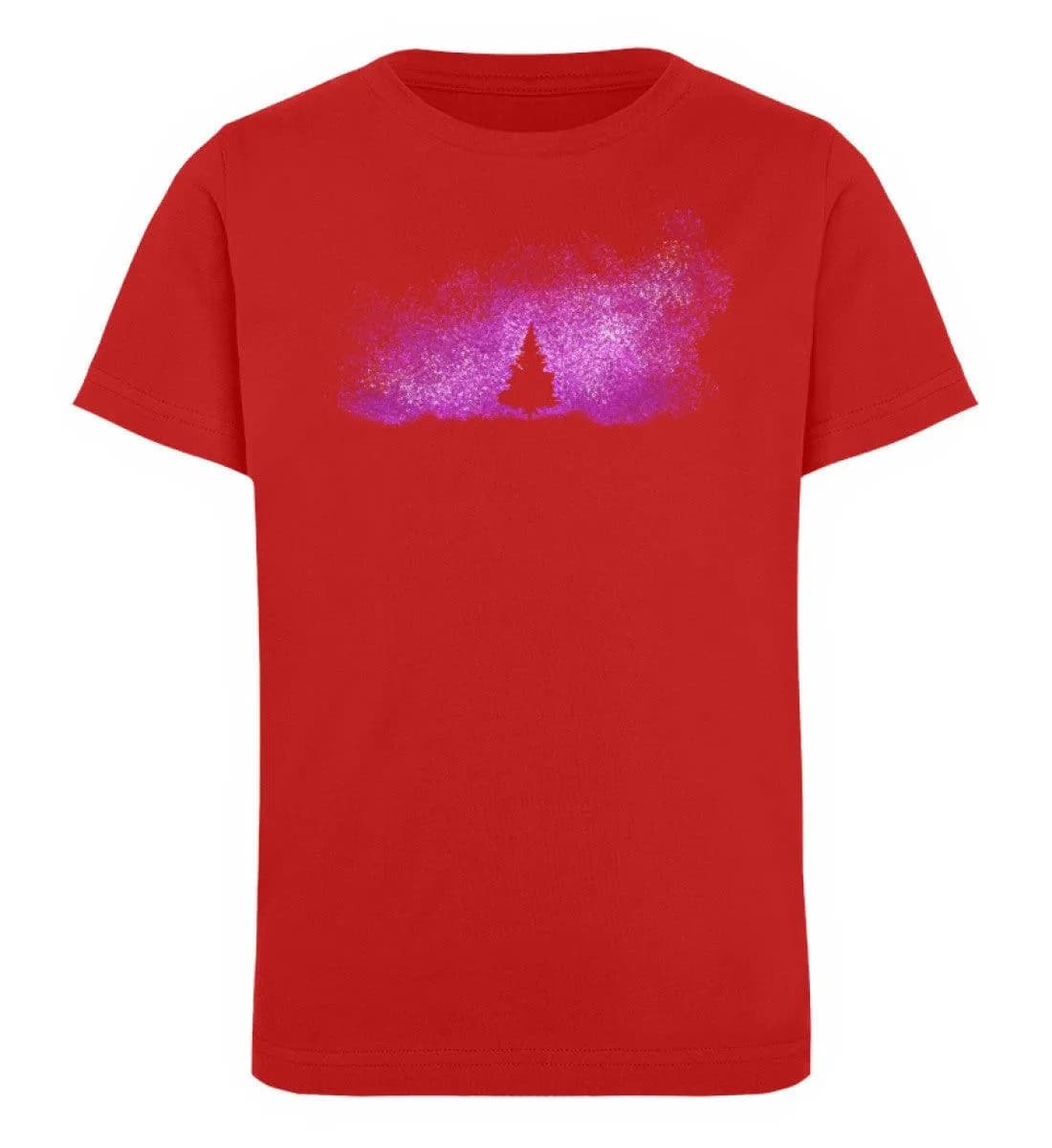 Baum im Sternenhimmel pink - Kinder Bio T-Shirt