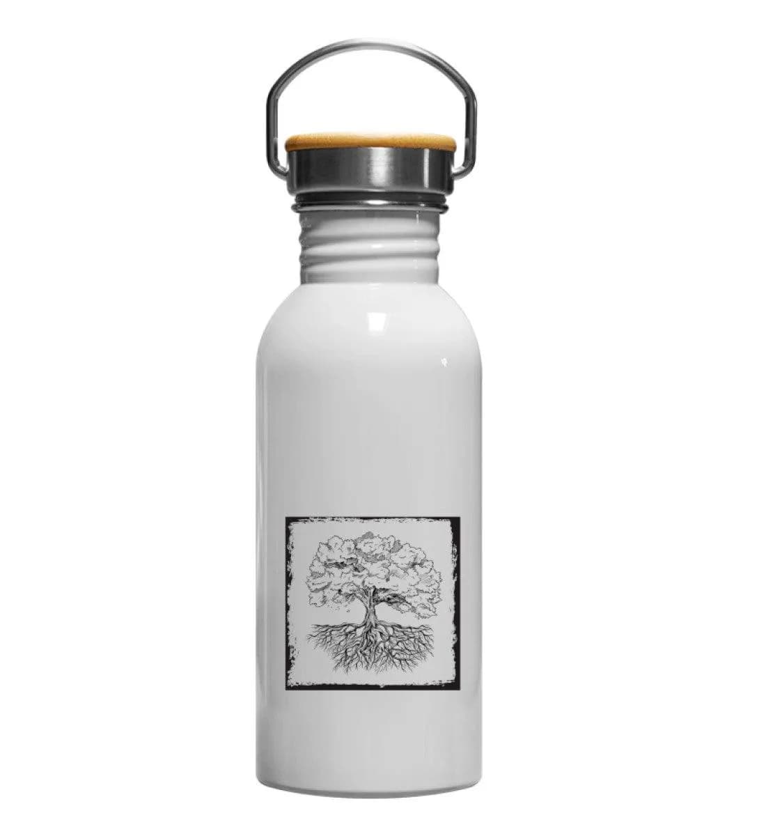 Baum im Rahmen - Edelstahl Trinkflasche