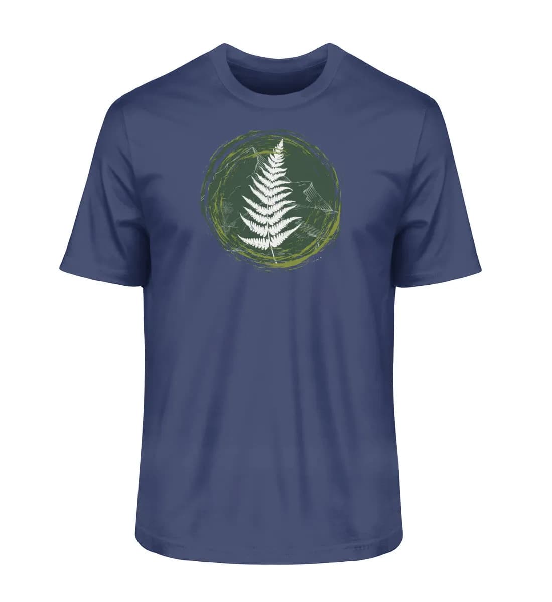 Farn, Berge und Edelweiß - Herren Premium Bio Shirt