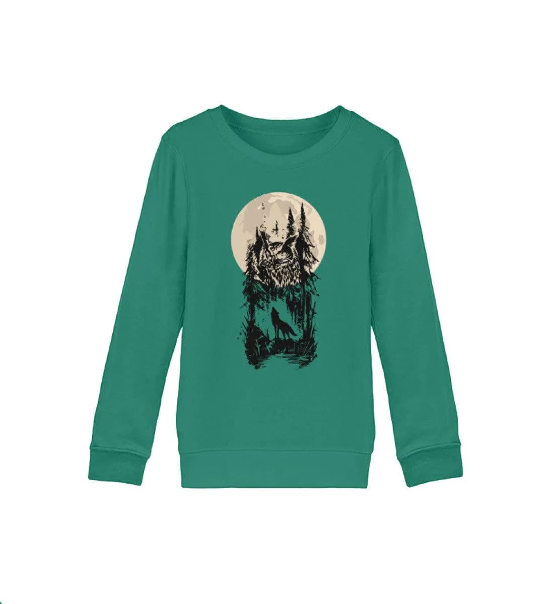 Eule mit Mond - Kinder Bio Sweatshirt