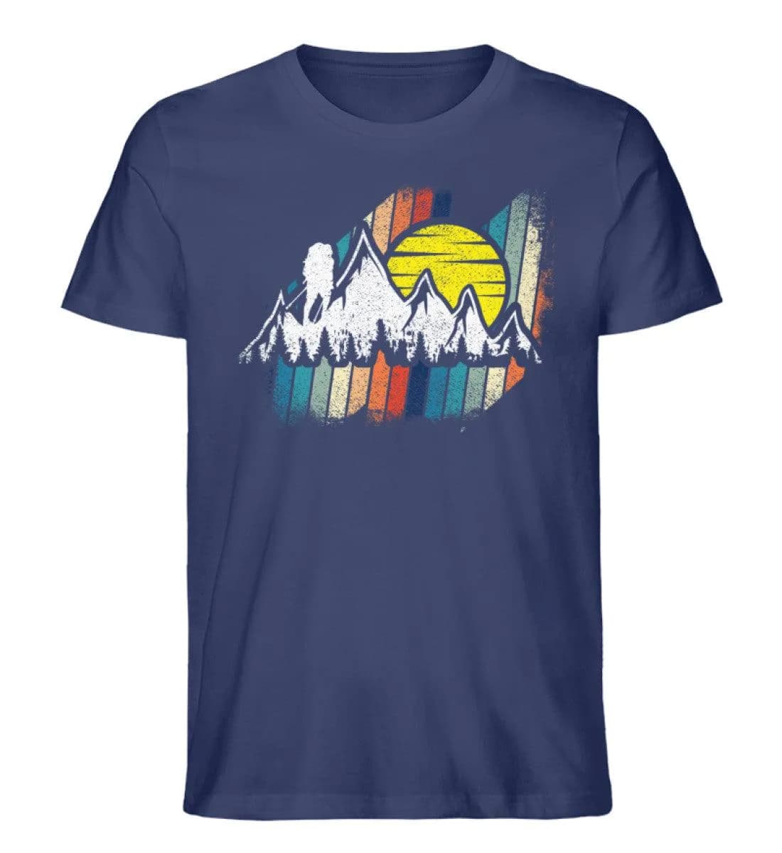 Berge mit Sonne - Herren Premium Bio Shirt