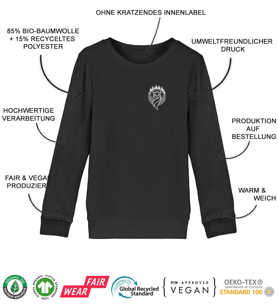 3 golden Trees - Kinder Bio Sweatshirt